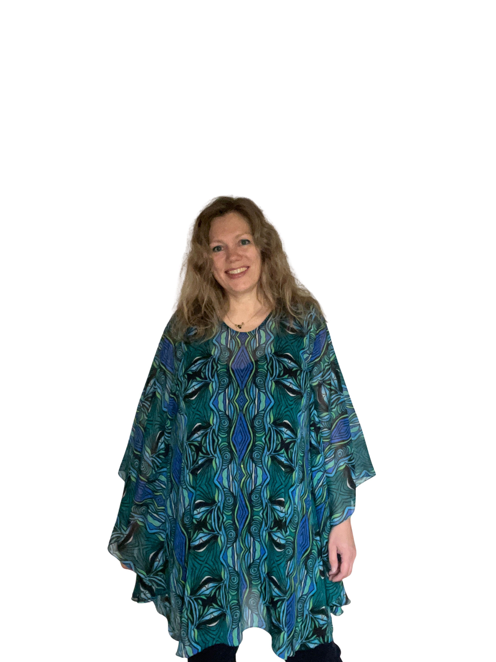 Mollyrosenhoney Tunique caftan en georgette de soie #12