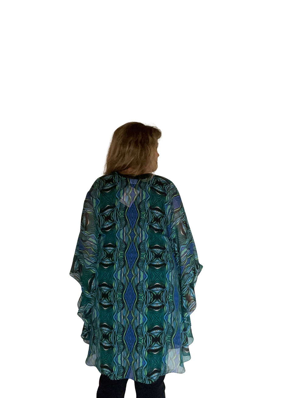Miniature : Mollyrosenhoney Caftan tunique en georgette de soie  #12