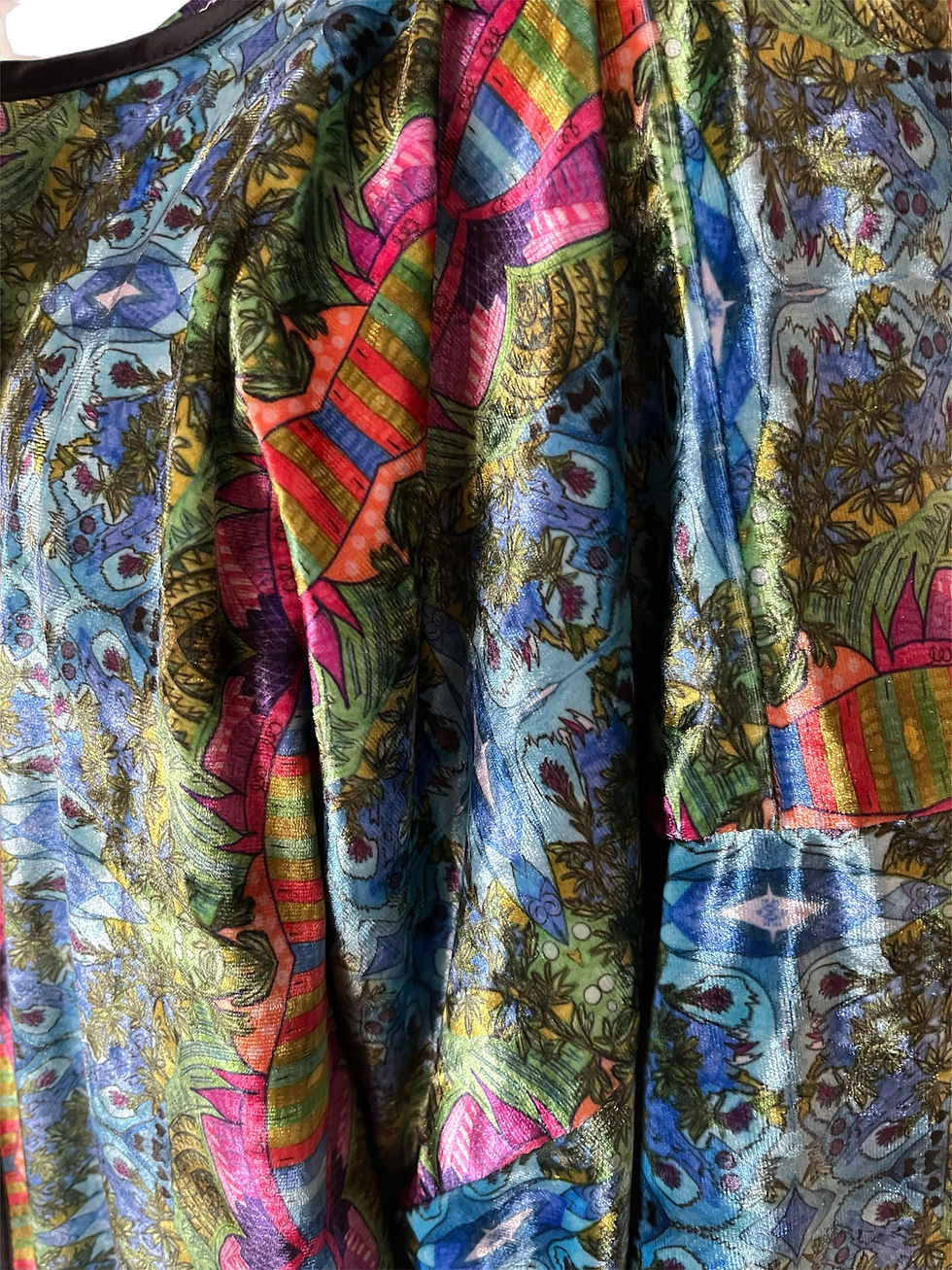Miniaturebillede: Mollyrosenhoney Velour Kimono-jakke  #3  2XL