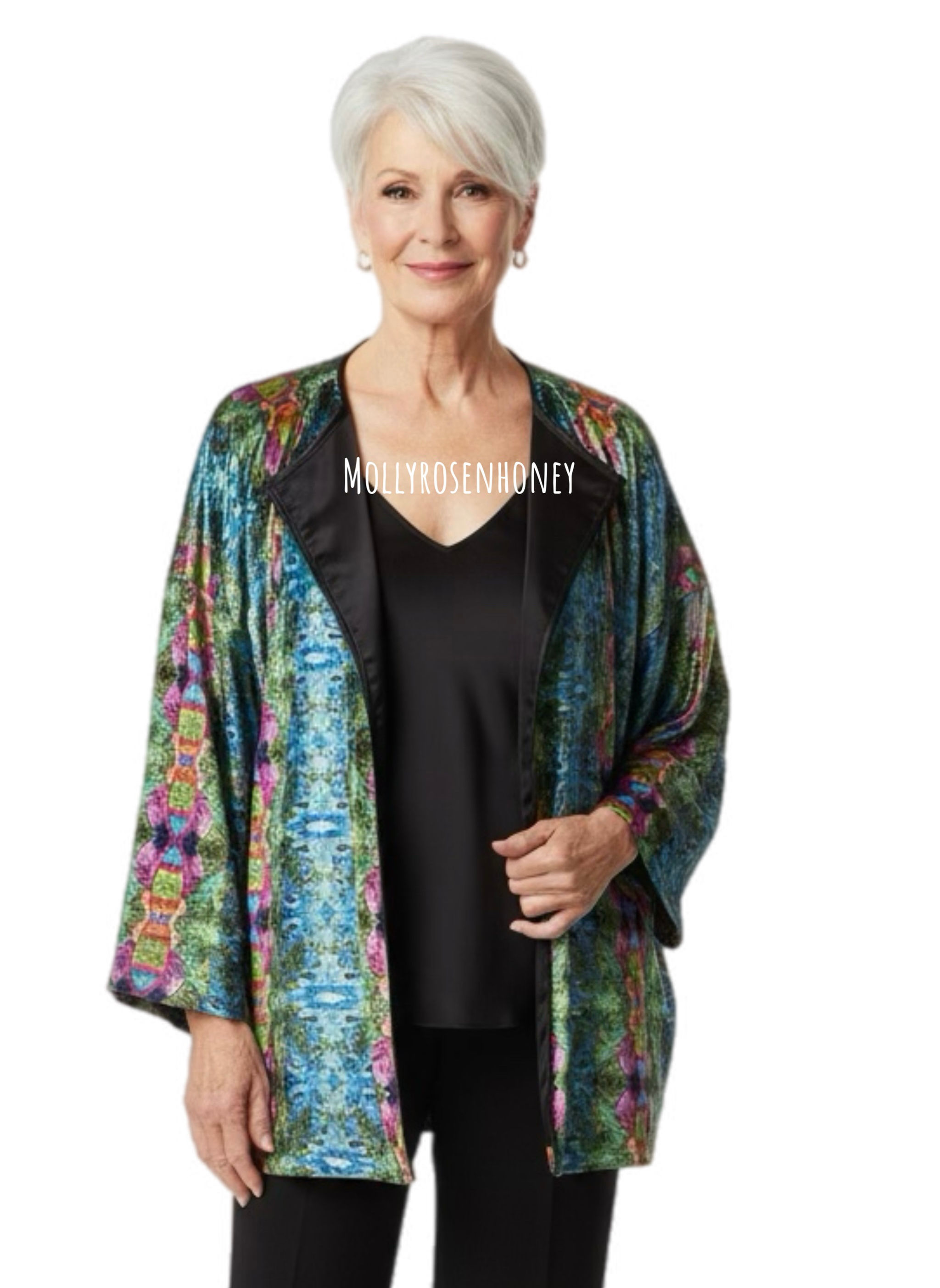 Mollyrosenhoney Velour Kimono-jakke #3 2XL