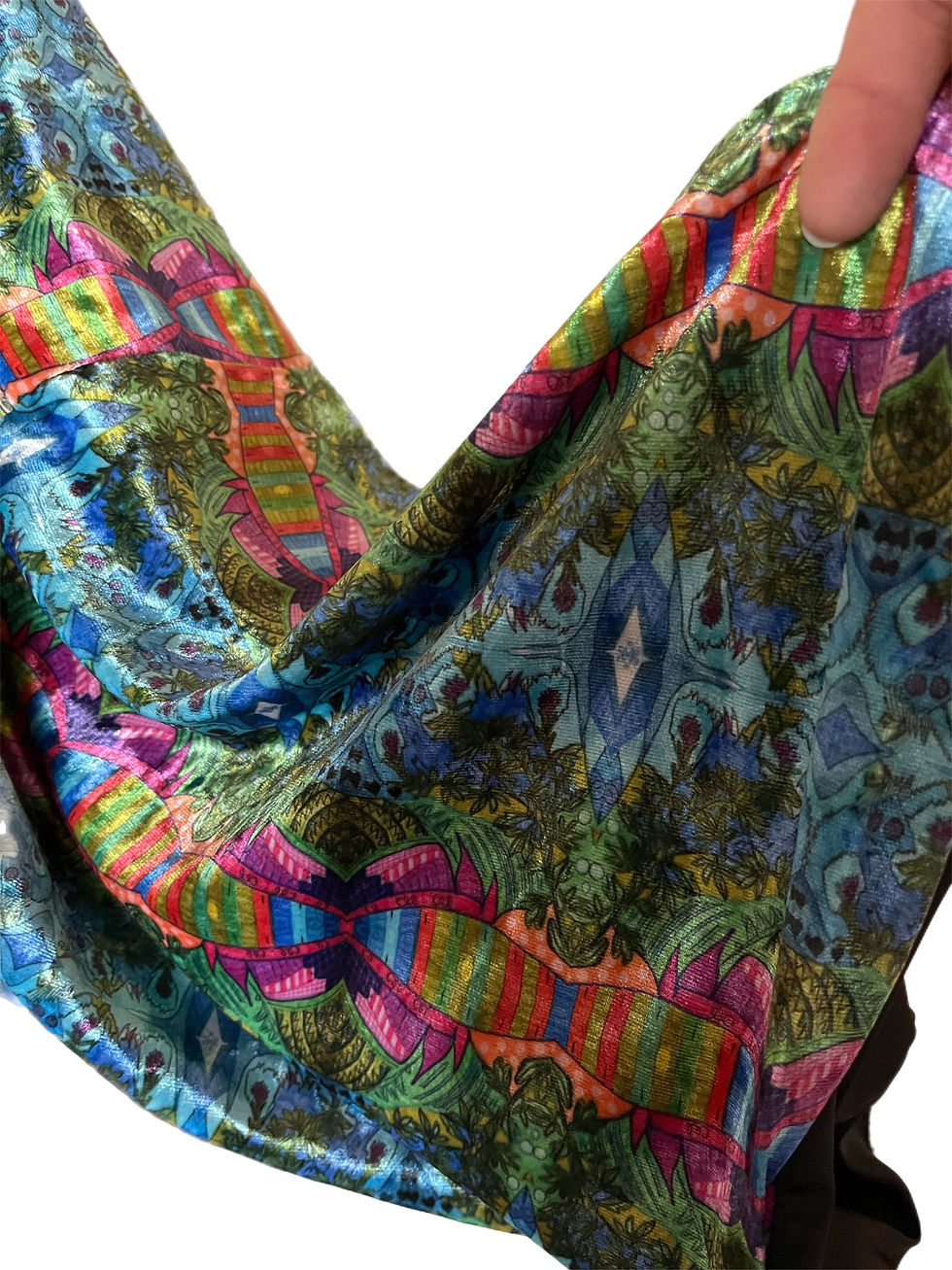 Miniaturebillede: Mollyrosenhoney Velour Kimono-jakke  #1  Str.2XL