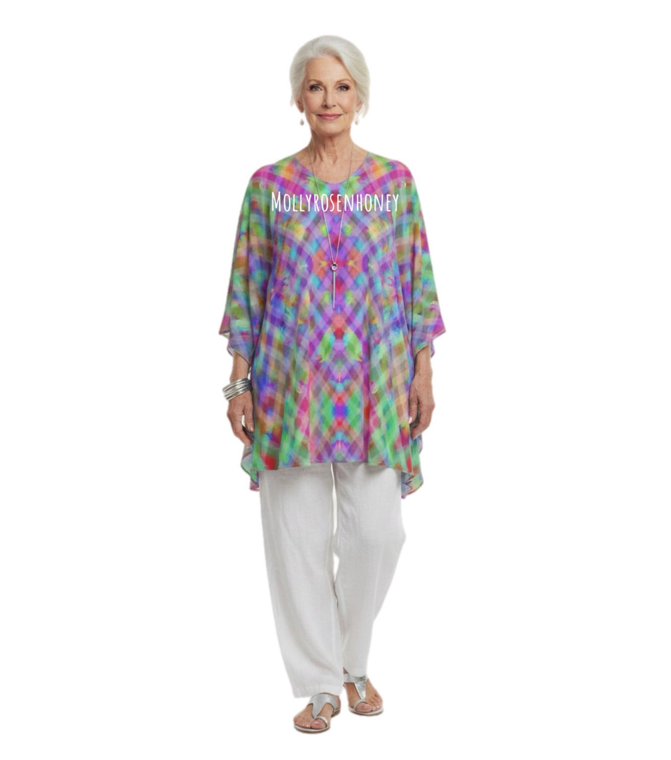 Mollyrosenhoney Silke Georgette Kaftan Tunika #30