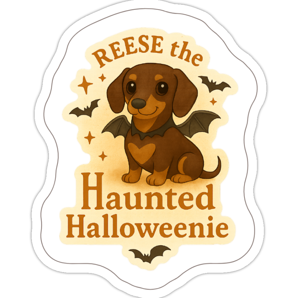 Reese the Haunted Halloweenie Sticker