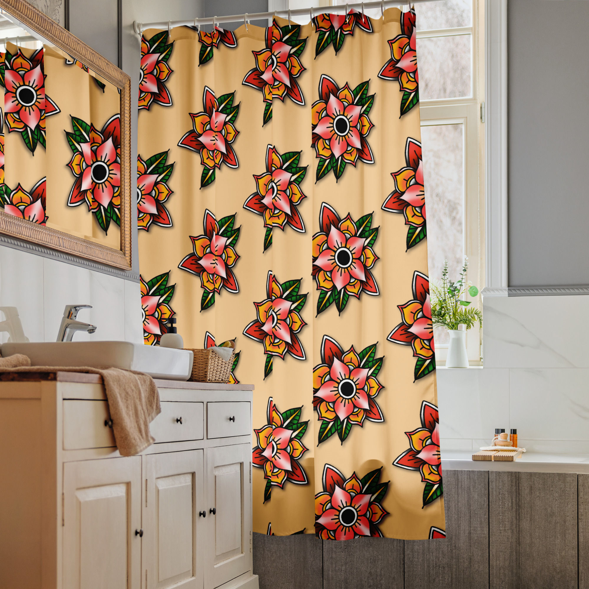 Tropical Bloom Shower Curtain