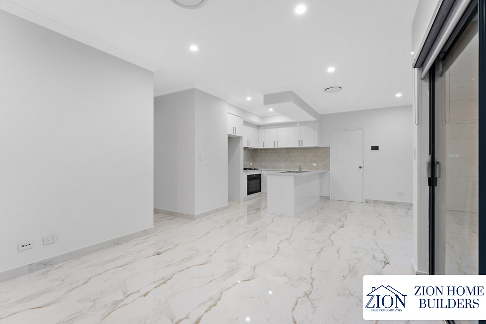 Close-up view of the interior of a modern unit with stylish finishing