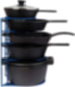 Thumbnail: Heavy Duty Pan and Pot Organizer - 5 Tier Rack - 15 inch