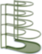 Thumbnail: Pan Organizer for Cast Iron Skillets, Griddles and Pots - 12.2 Inch