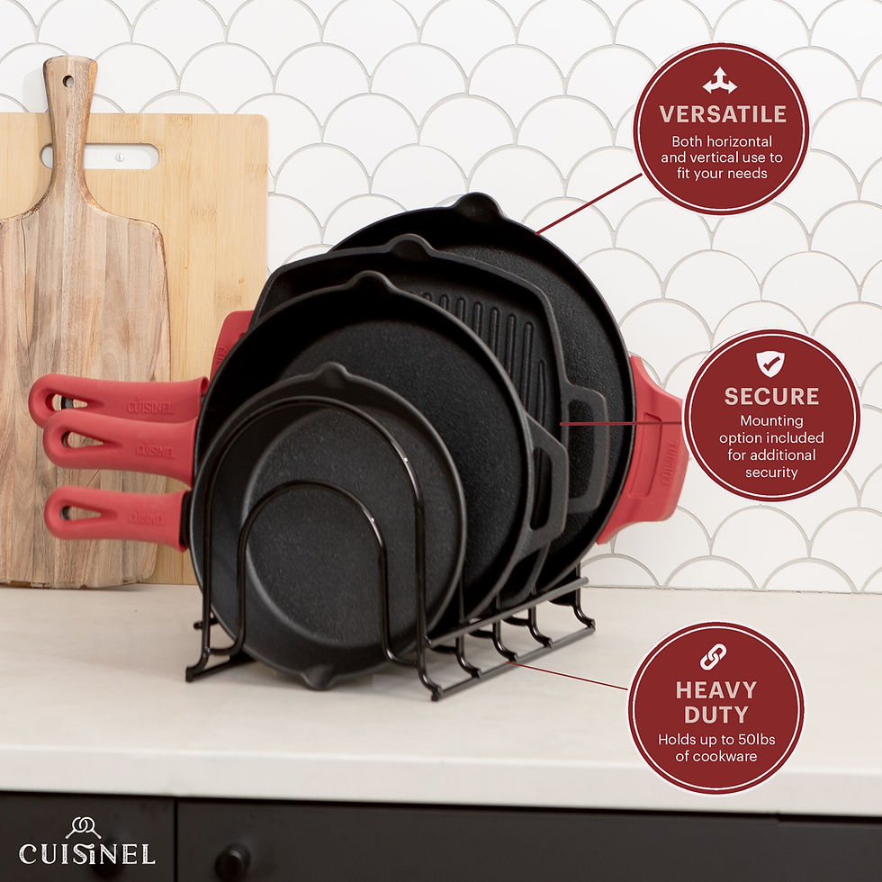 Thumbnail: Heavy Duty Silicone Coated Pot and Pan Organizer - 12 inch