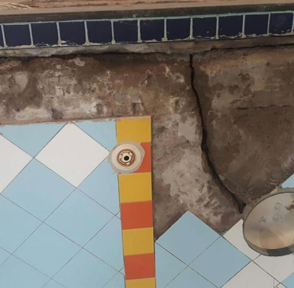 Obra de contenção de rachadura