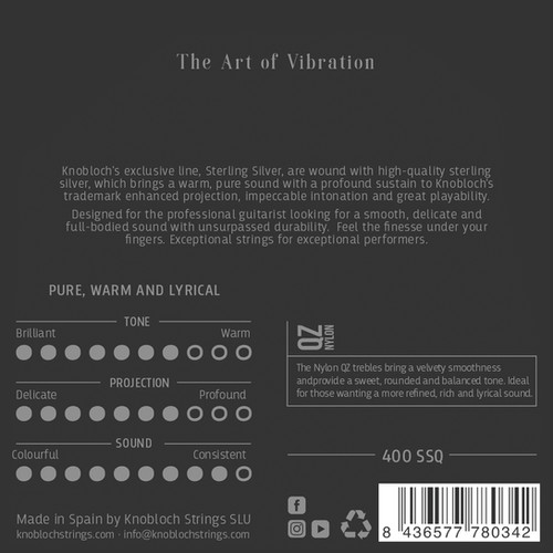 Full Set STERLING SILVER QZ Nylon 34.0 | Knobloch Strings