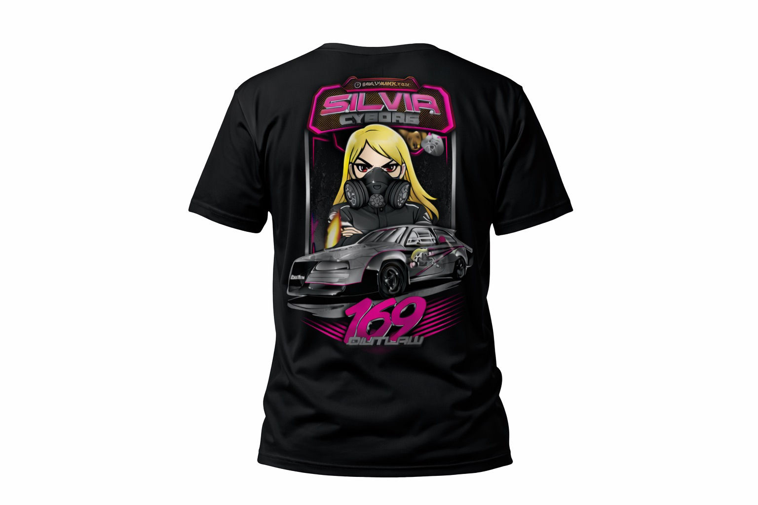 Camiseta Masculina 100 % algodão Silvia Cyborg