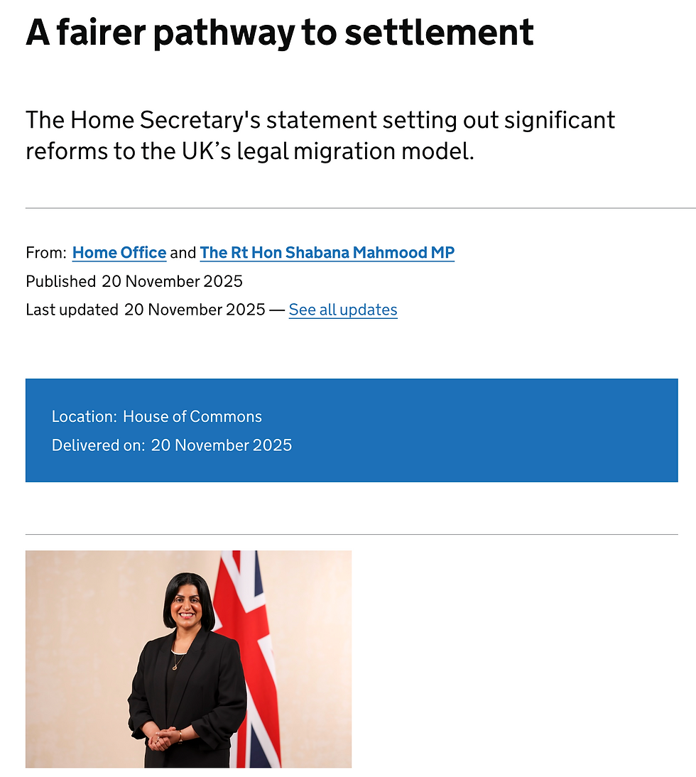 Earned Settlement reforms