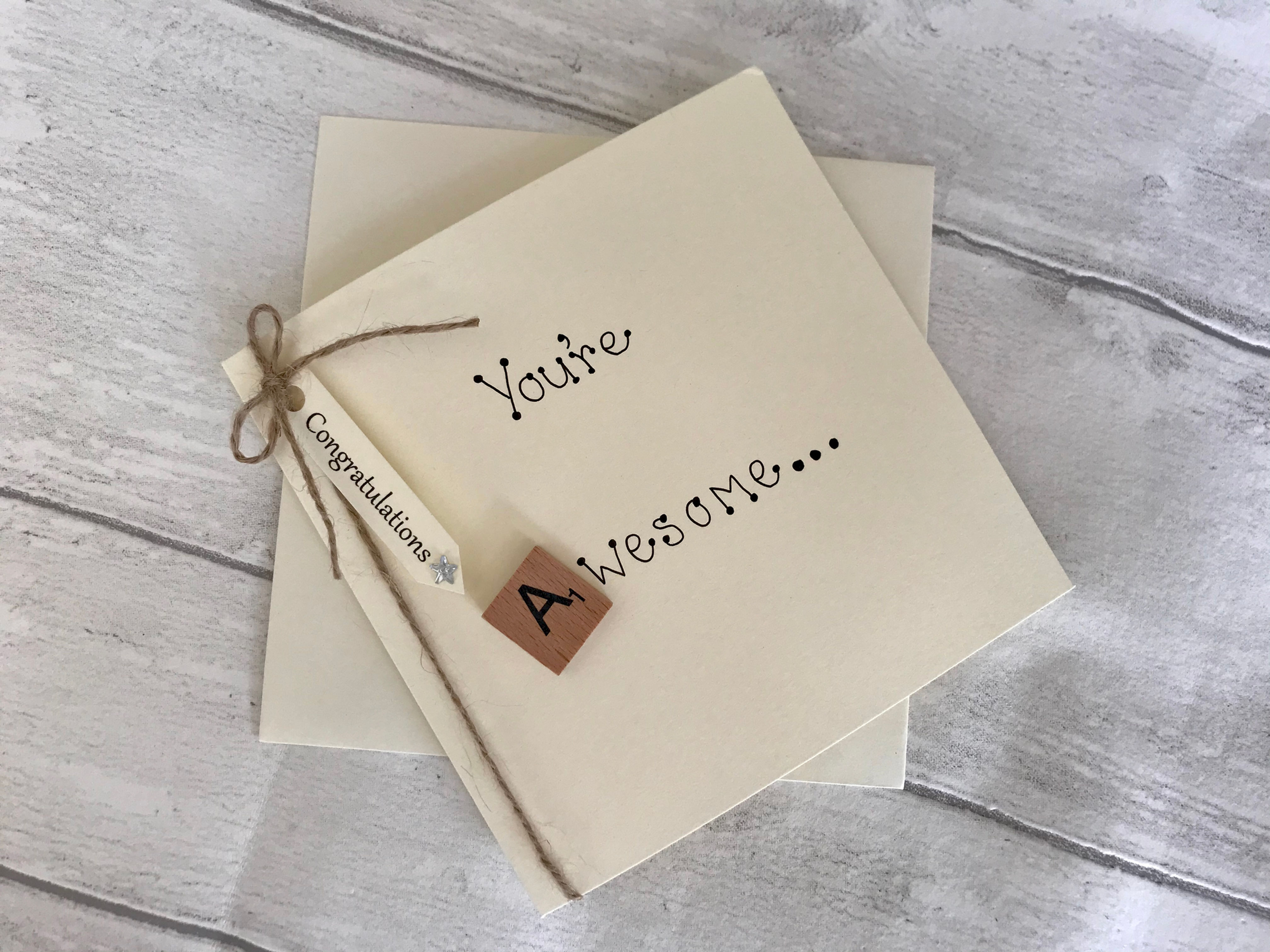 Handcrafted You're Awesome Congratulations Exam Results Card | Elegant Fancies