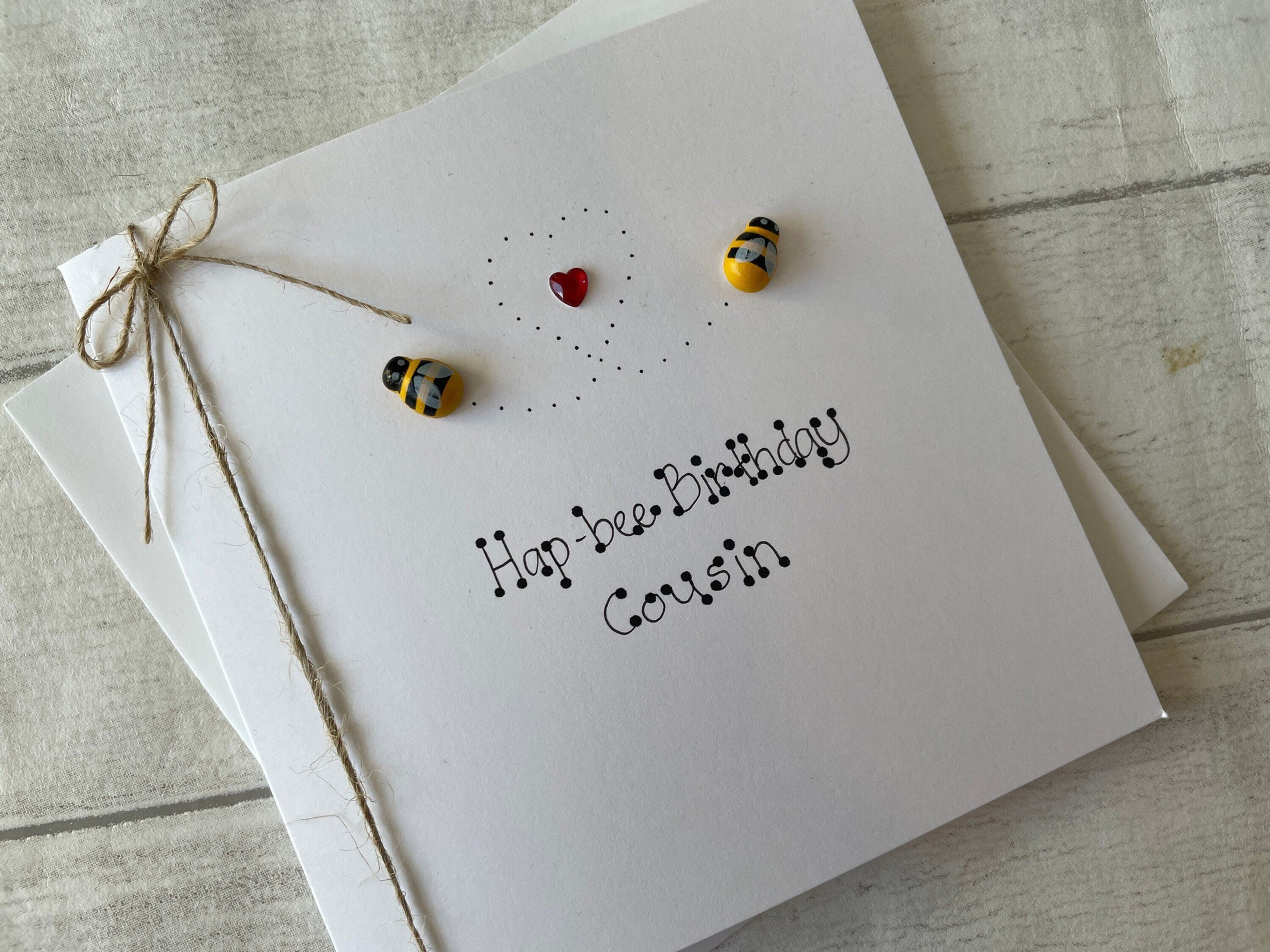 Happy Birthday COUSIN Bumble Bee Card