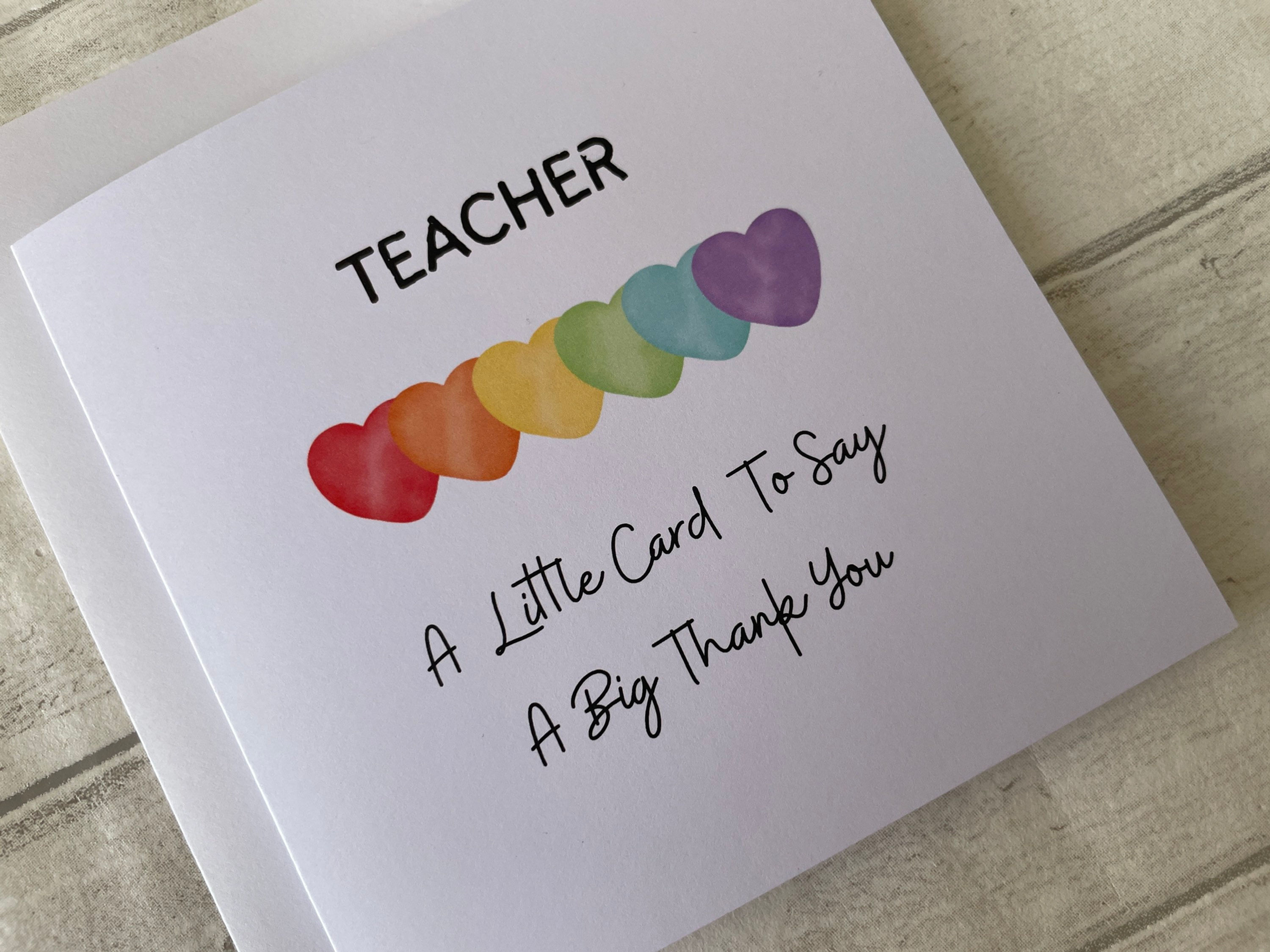 Teacher Thank You, Big Thank You Teacher, Rainbow