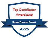 Law Firm of Susan F. Fremit Top Contributor award 2019 with avvo.com