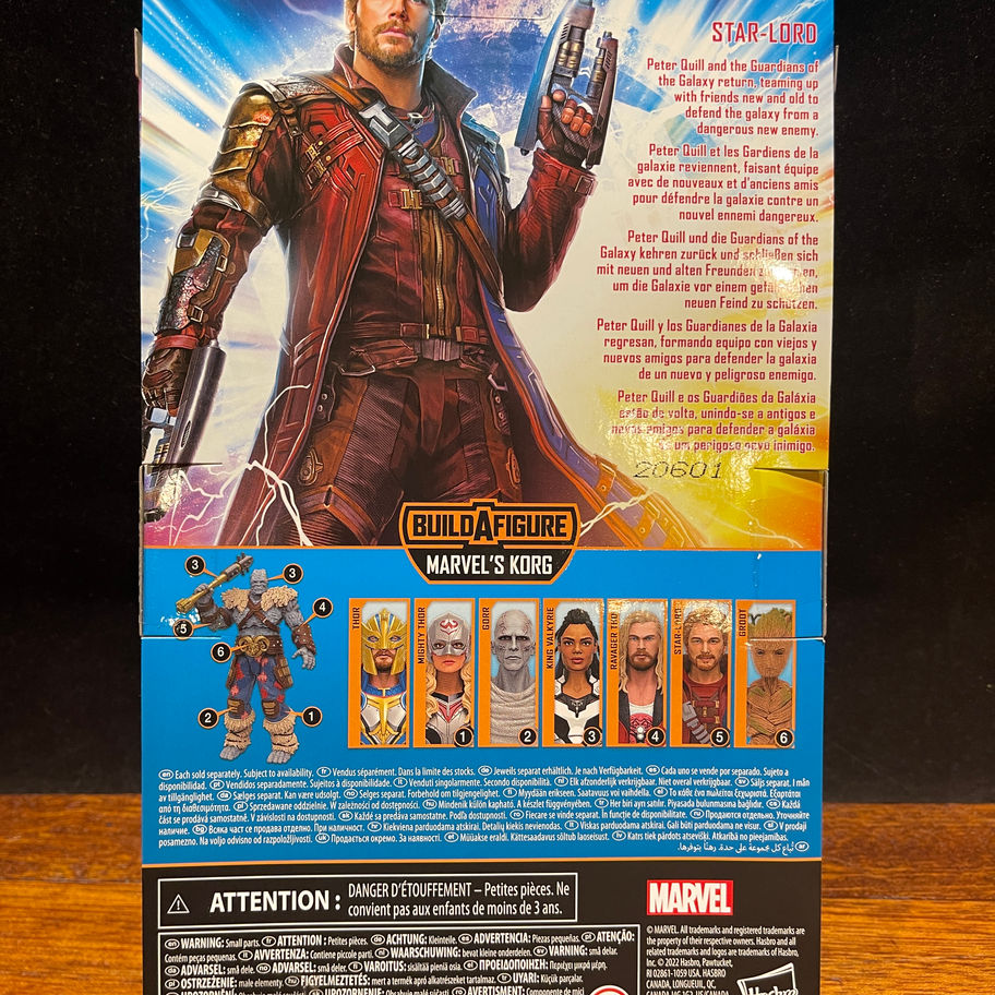 Marvel's Guardians of the Galaxy Star-Lord figure box back