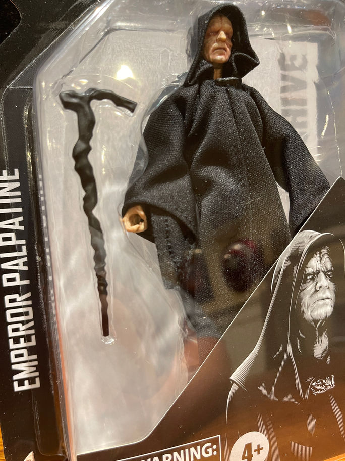 Emperor Palpatine action figure with cane