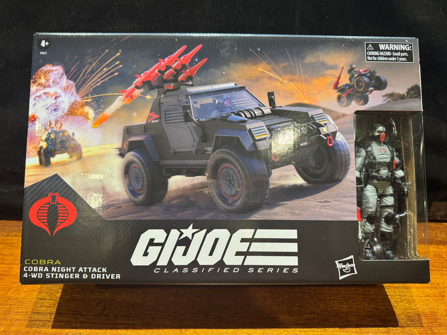 GI JOE Classified COBRA NIGHT ATTACK 4-WD STINGER & DRIVER #120 6" Vehicle