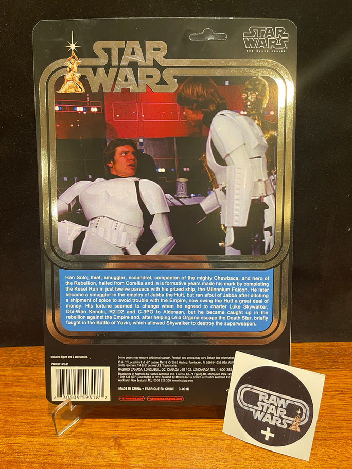 Paploo's Return of the Jedi box back: Star Wars action figure details