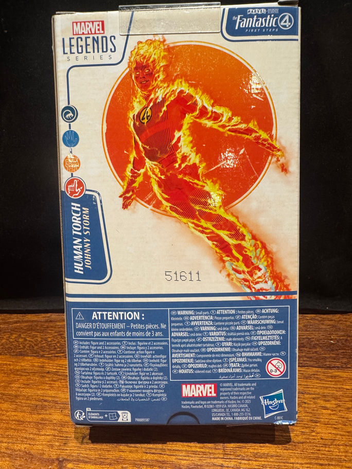 Marvel Legends HUMAN TORCH Fantastic 4 First Steps 6" Action Figure