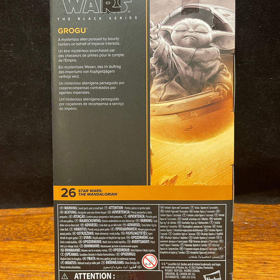 Grogu #26 Star Wars Black Series 6" action figure box back