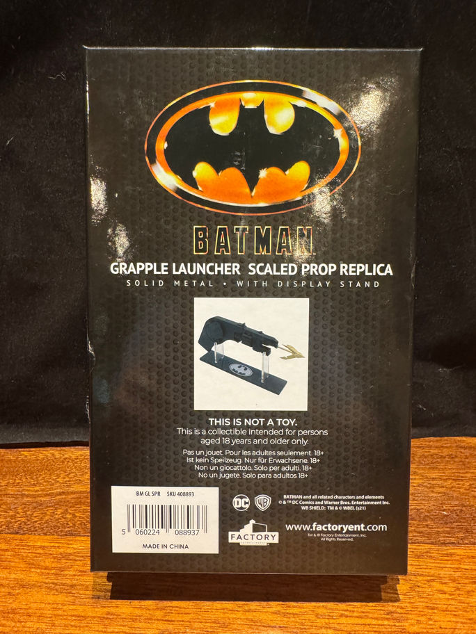 Batman Grapple Launcher Scaled Prop Replica, Solid Metal with Nicely Detailed, RAWSTARWARS