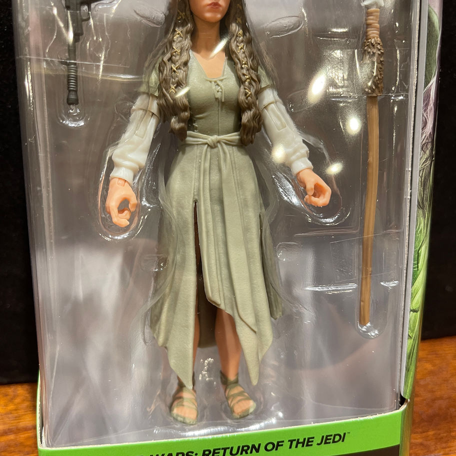 Leia Organa action figure in green dress, Return of the Jedi
