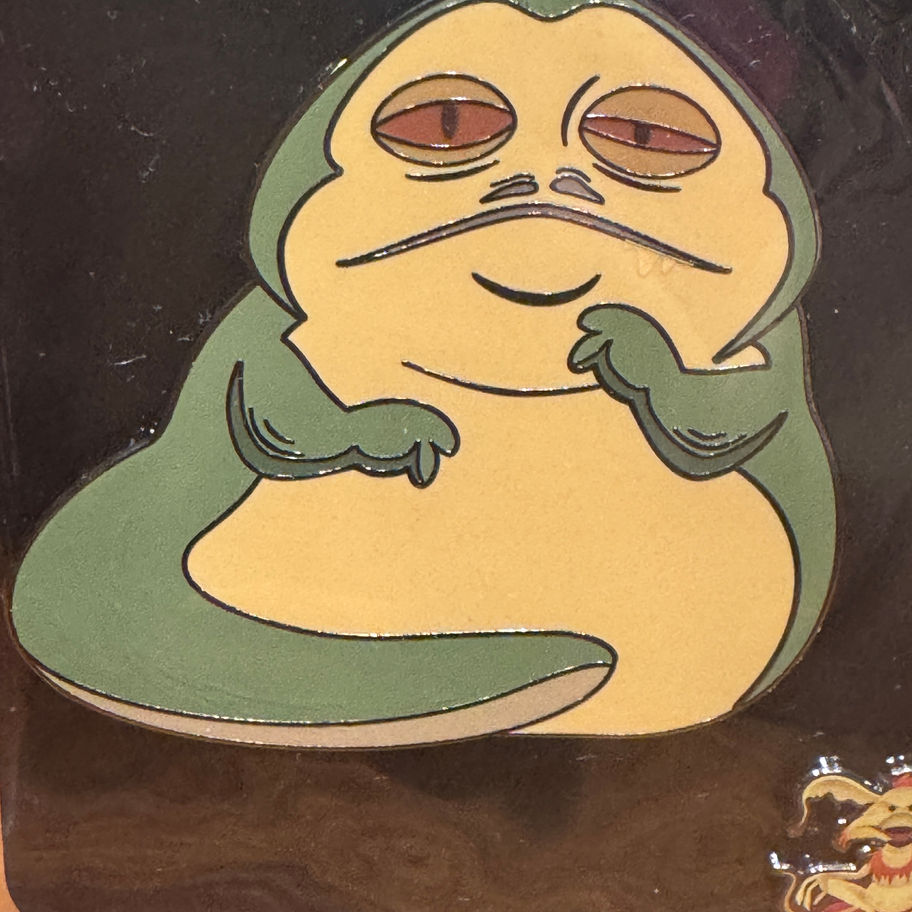 Smiling Jabba the Hutt enamel pin