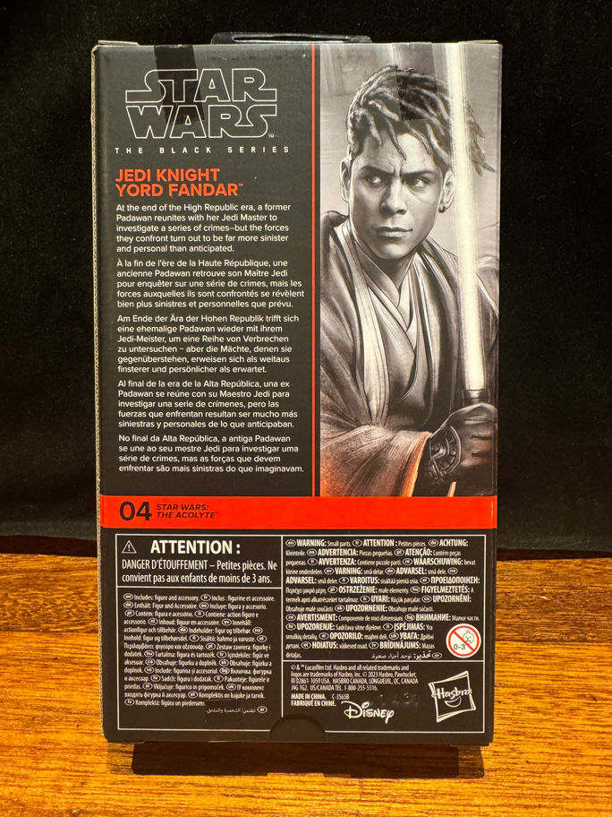 STAR WARS Black Series JEDI KNIGHT YORD FANDAR #04 (Acolyte) 6" Action Figure