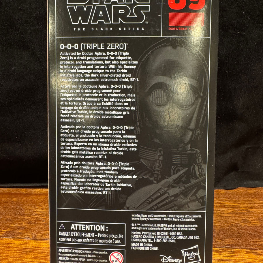 STAR WARS Black Series 0-0-0 (Triple Zero) #89 6" Action Figure