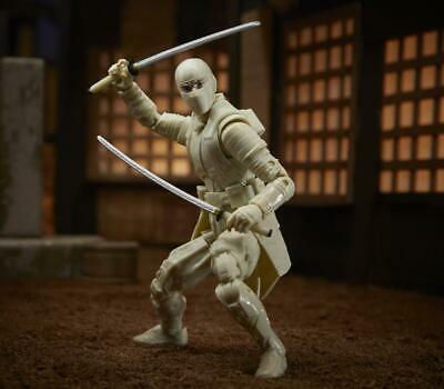 White Ninja action figure wielding two swords