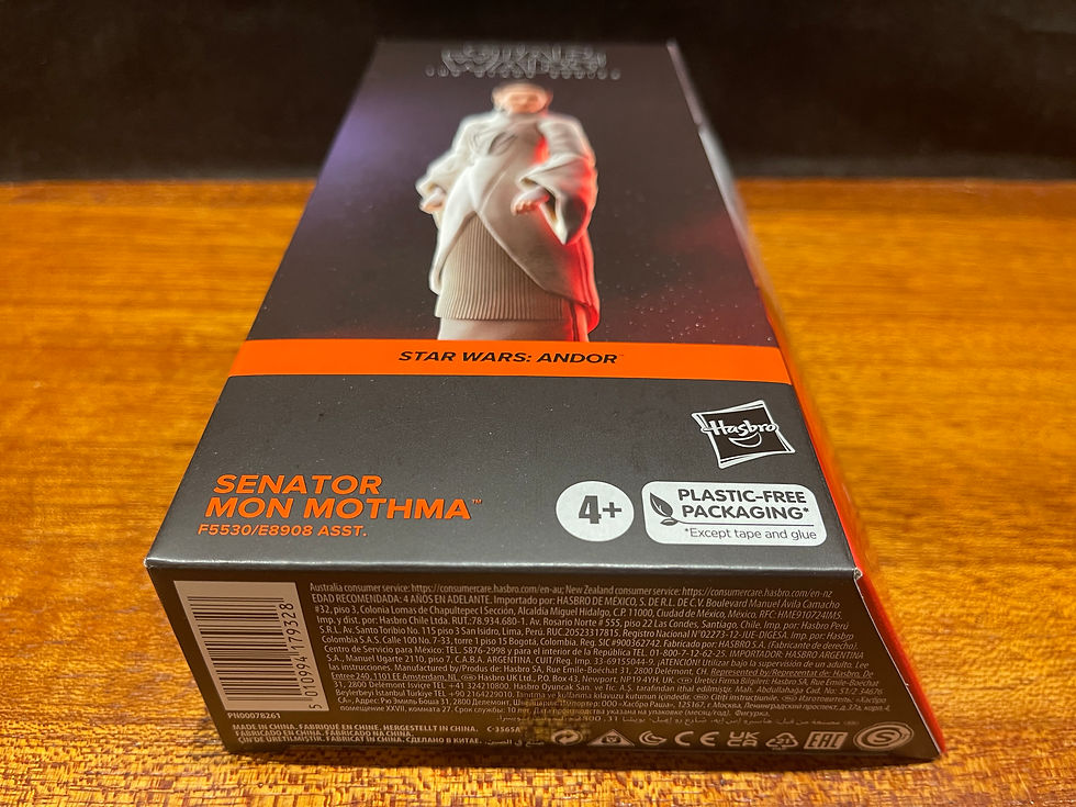 Miniatura: Senator Mon Mothma Star Wars action figure box