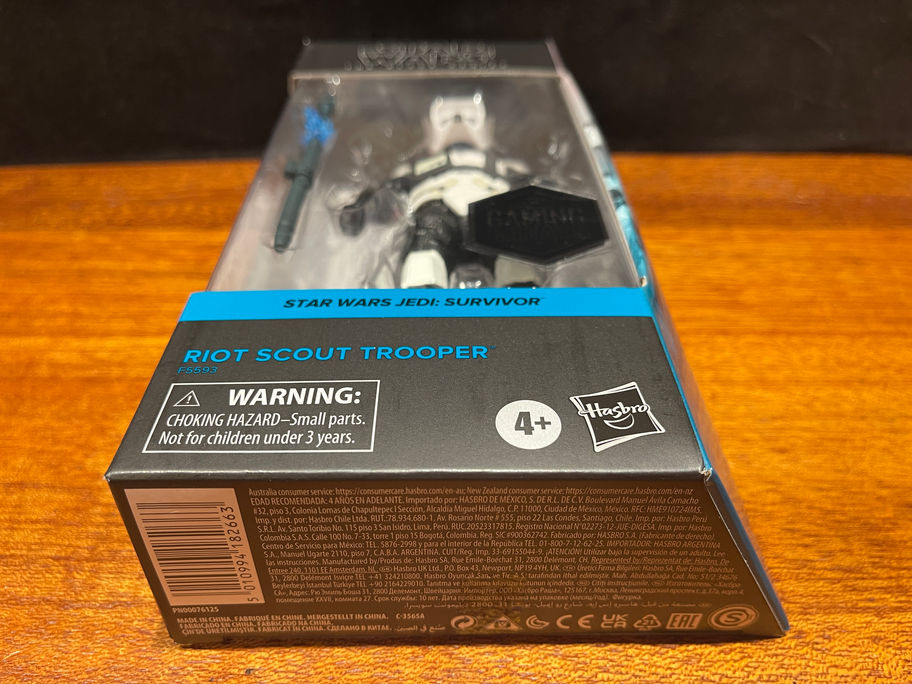 Riot Scout Trooper action figure in box