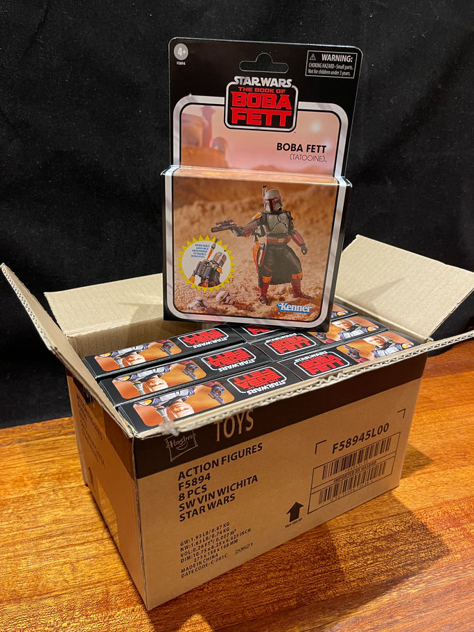 Boba Fett action figures in box