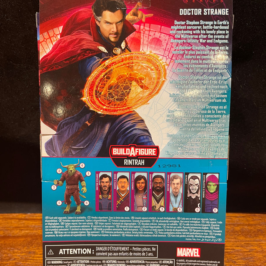 Doctor Strange action figure box back