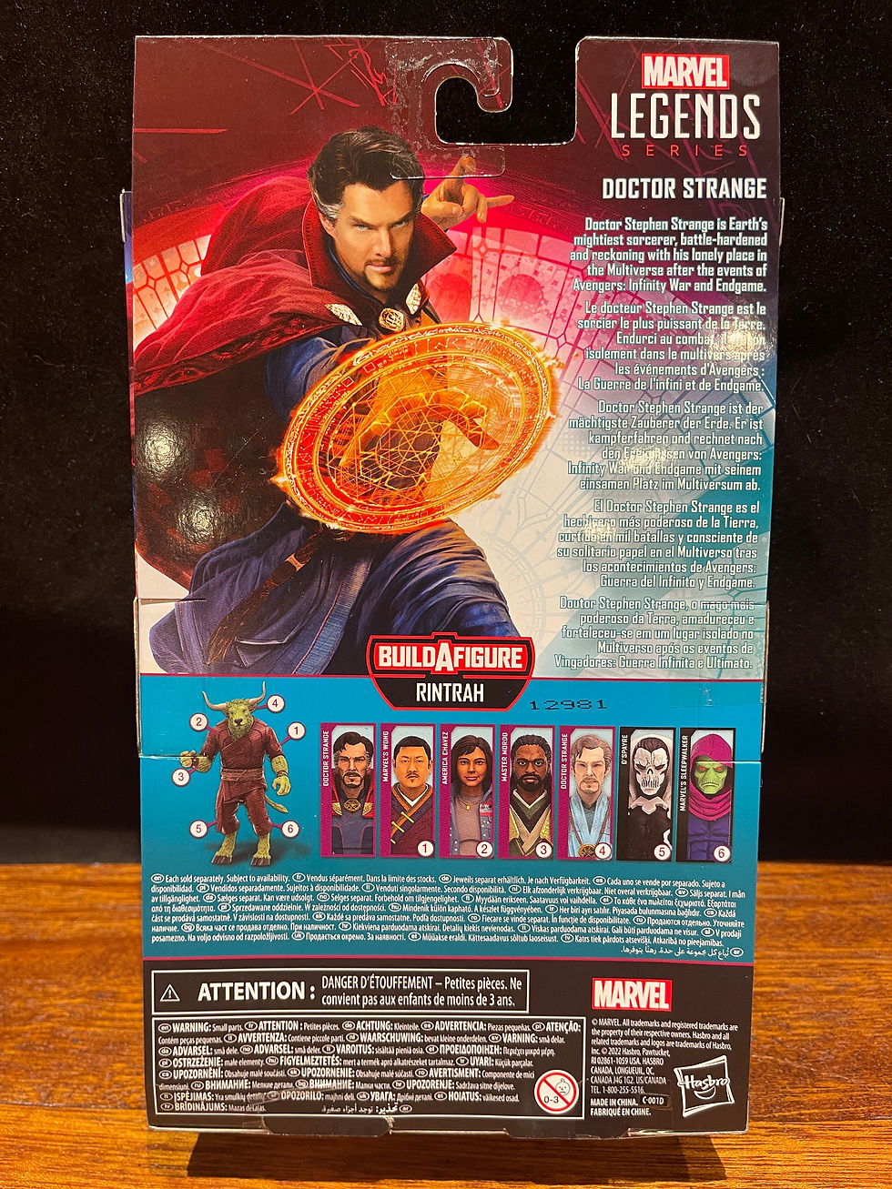 Thumbnail: Doctor Strange action figure box back