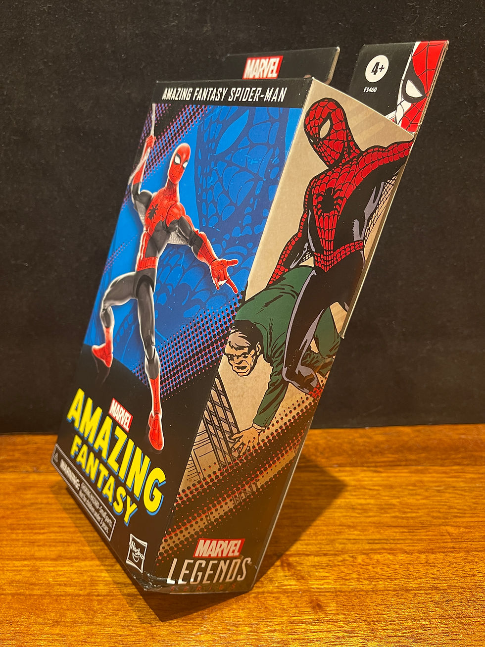 Miniaturbild: Marvel Legends AMAZING FANTASY SPIDER-MAN 6" Action Figure box with comic art.