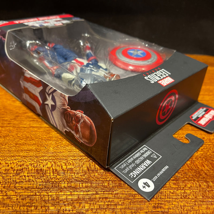 Captain America action figure in box