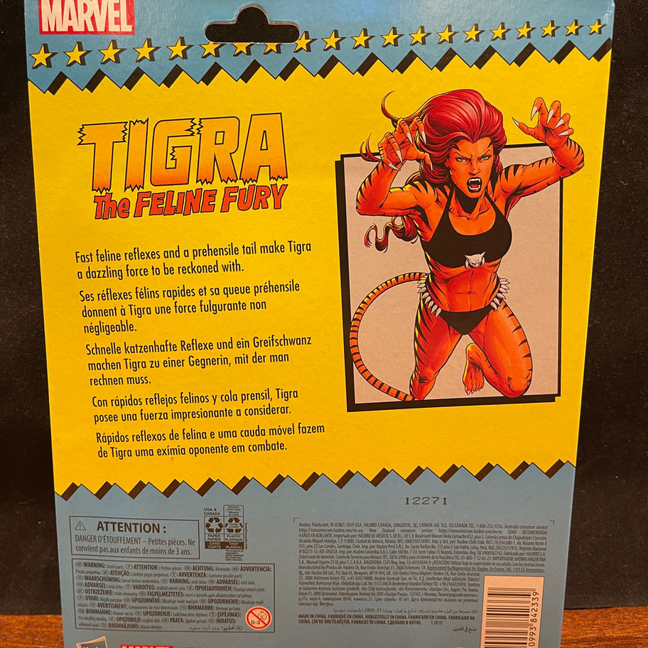 Tigra the Feline Fury Marvel action figure card back