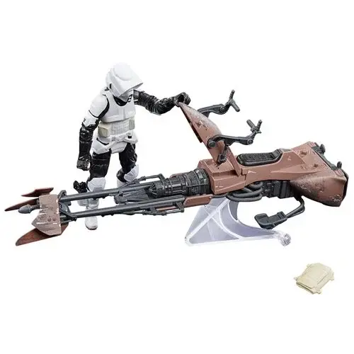 Imperial Snowtrooper assembling speeder bike