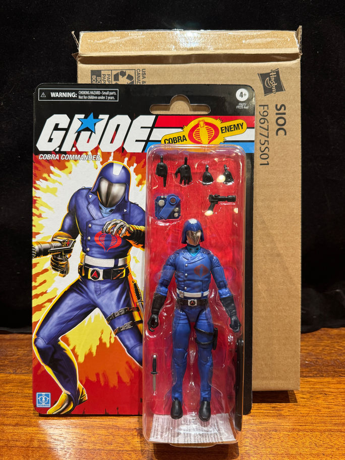G.I. Joe figure in package with accessories next to box RAWSTARWARS