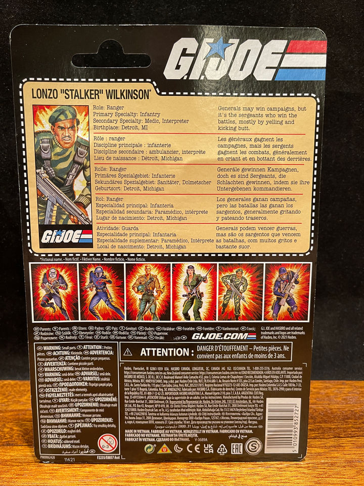 GI JOE Retro Collection LONZO "STALKER" WILKINSON 3.75" Action Figure