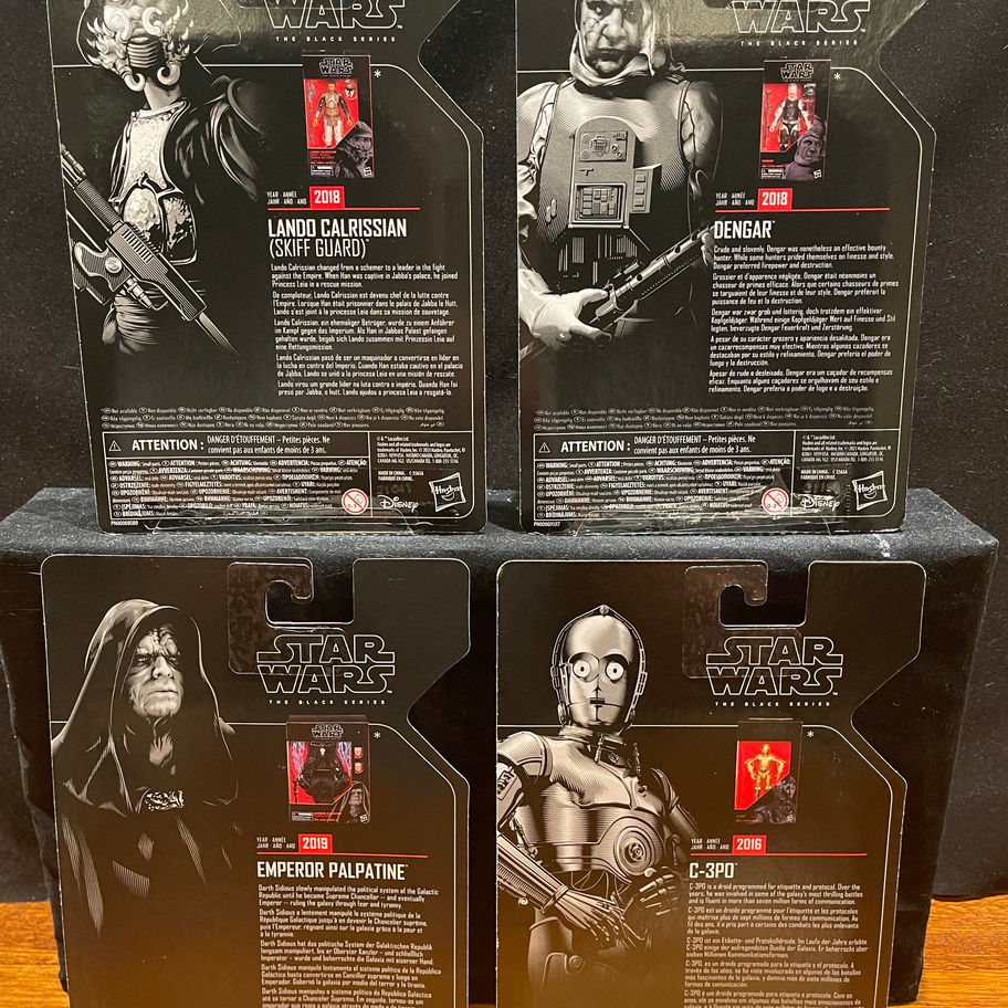 STAR WARS Black Series Archive 2022 Wave 4: Emperor, Dengars, C-3PO, Lando