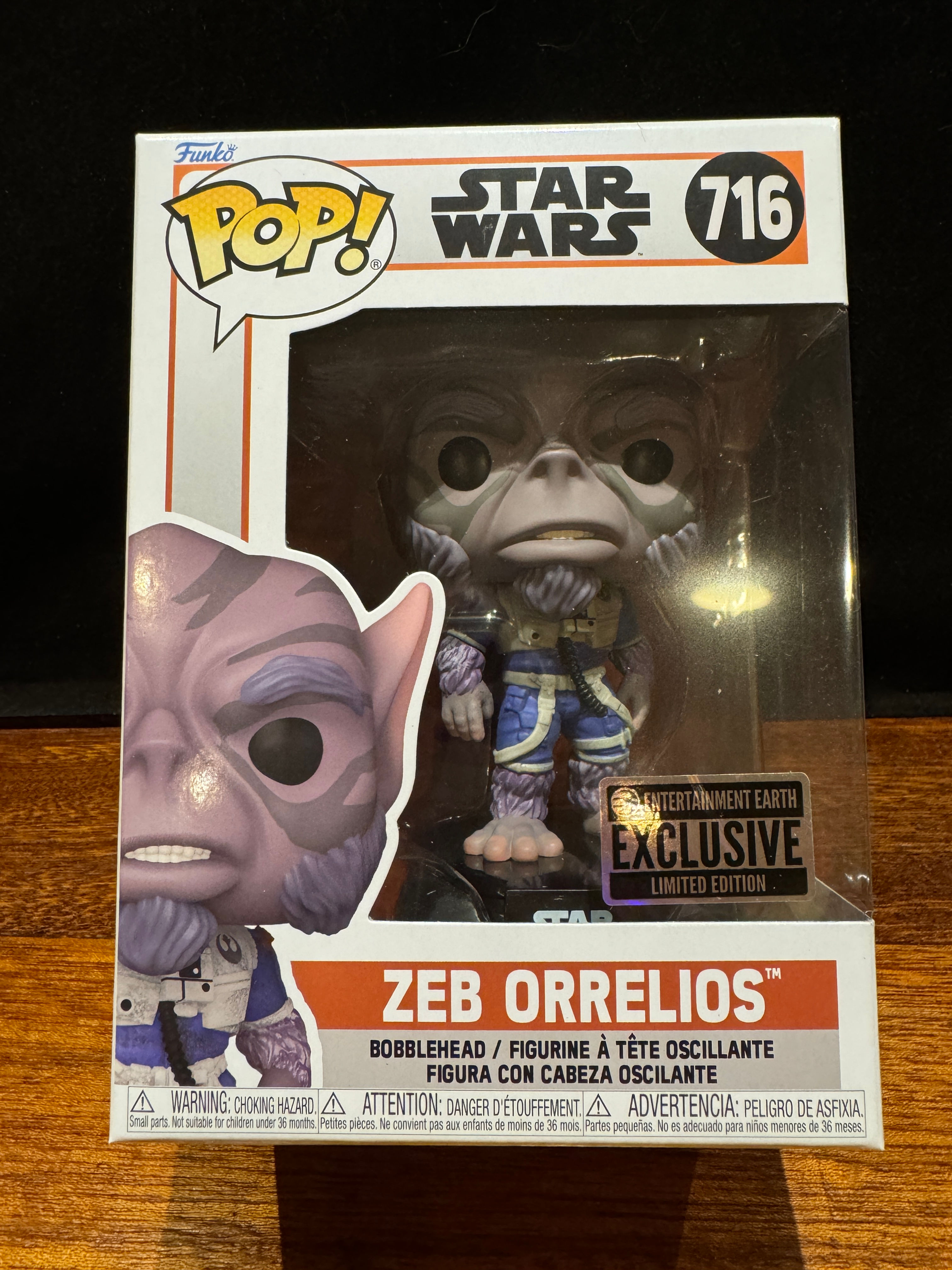 Funko POP! ZEB ORRELIOS #716 Entertainment Earth EXCLUSIVE