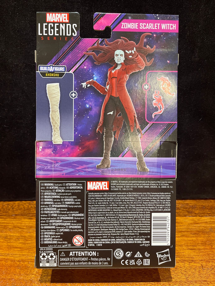 Scarlet Witch Marvel action figure box back