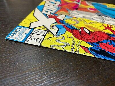 X-Force #4 comic book cover featuring Spider-Man