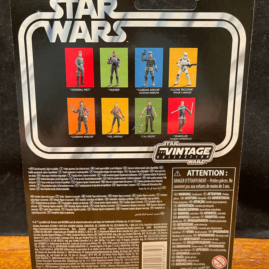 STAR WARS Vintage Collection Cassian Andor (Aldhani Mission) VC267 action figure back packaging