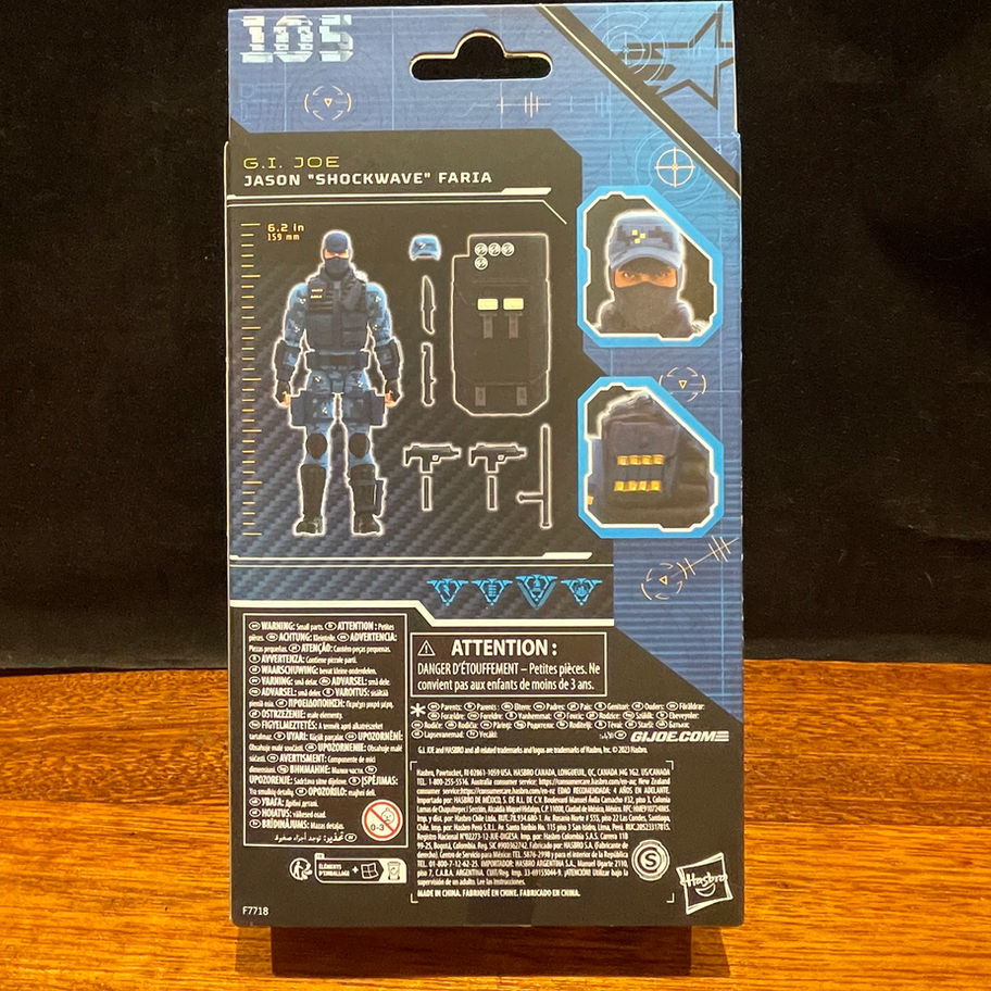 GI JOE Classified Series JASON "SHOCKWAVE" FARIA #105 6" Action Figure