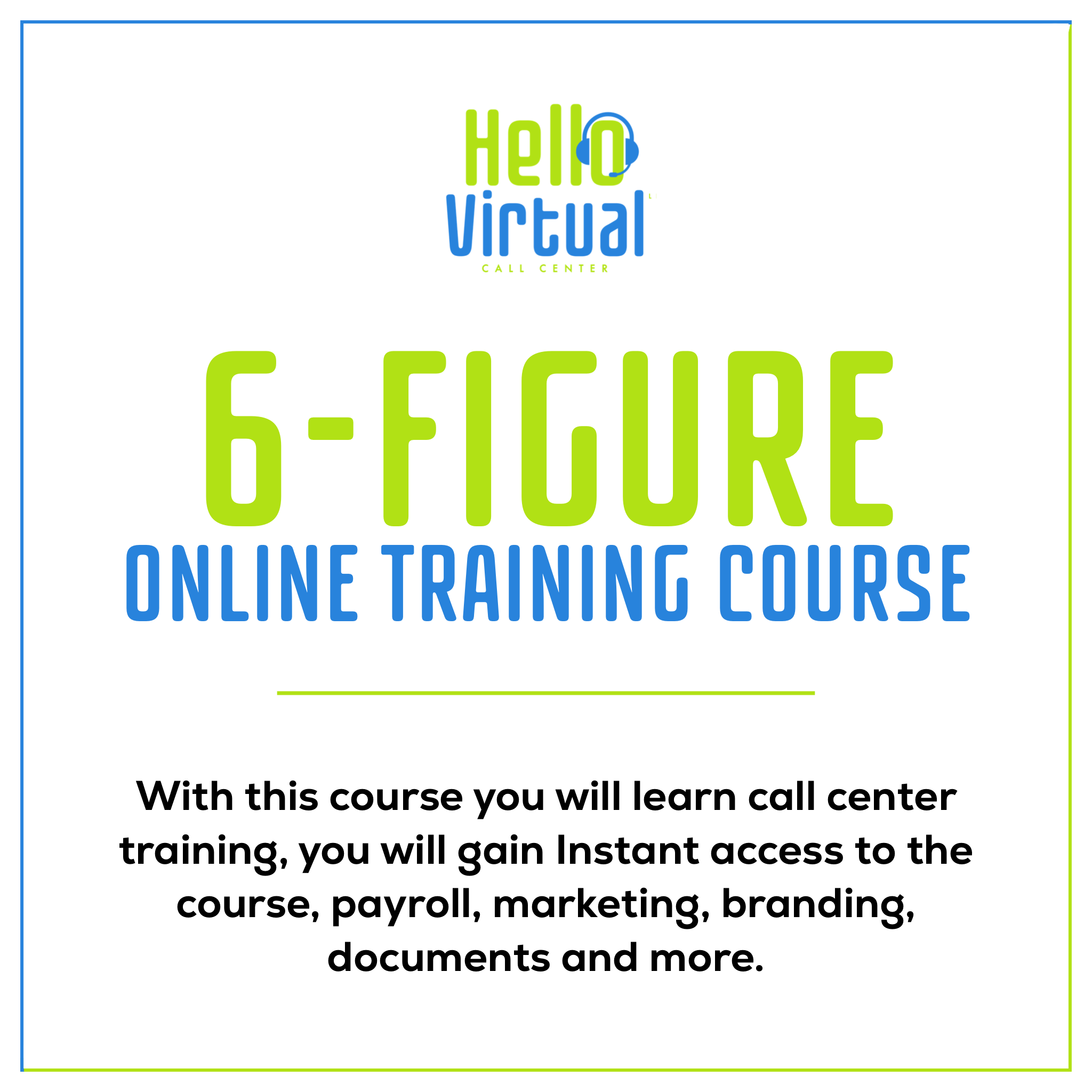 ONLINE 6-FIGURE TRAINING COURSE with RESALE rights “Option 1” NON Refundable